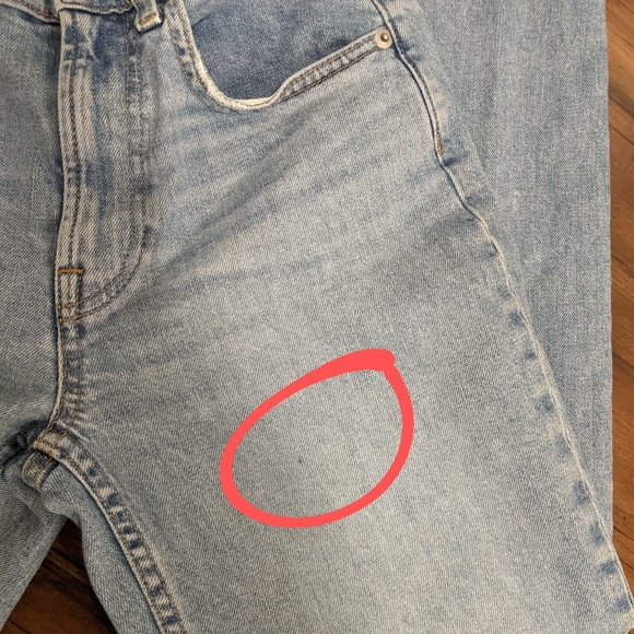 EVERLANE High Rise Straight Jeans 25 Light Blue Wash too short on me! - Picture 4 of 6